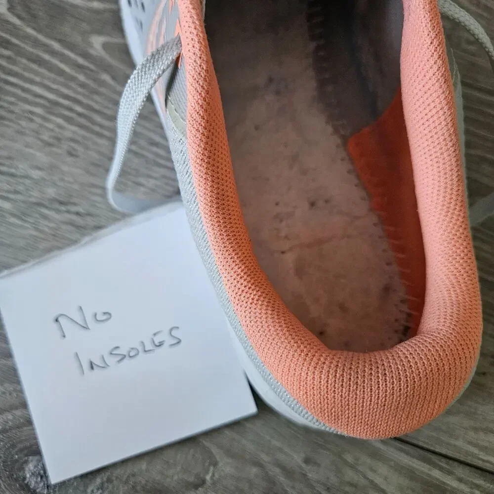 New Balance Womens DRFT Running Shoes Size 8.5 Gray/Peach Lightweight No Insoles